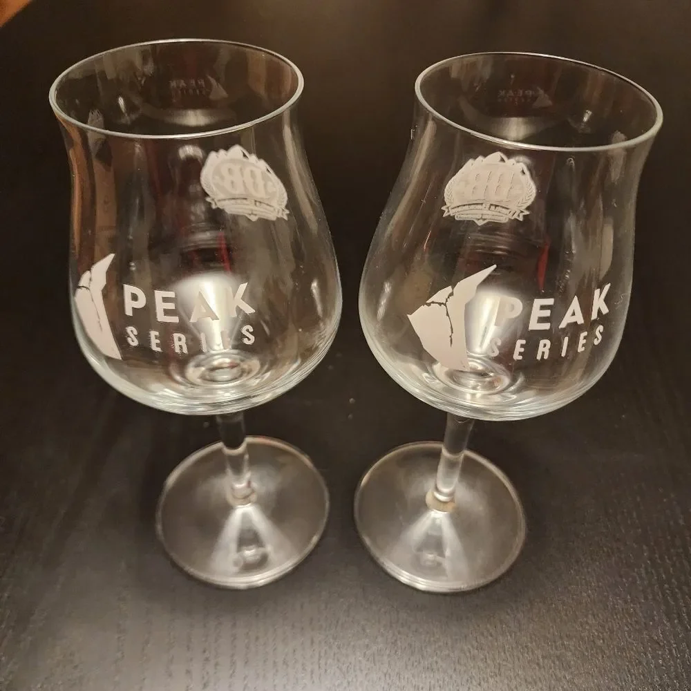 Devil's Backbone Peak Series Set of TWO (2) Tulip Goblet Beer Glasses